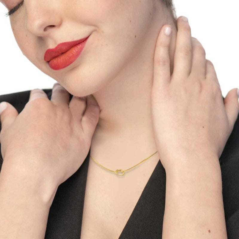 Collana Marlù Nodo con catena snake