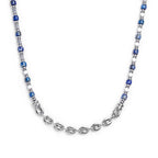 Collana Marlù uomo con rondelle in sodalite ed elementi in ematite