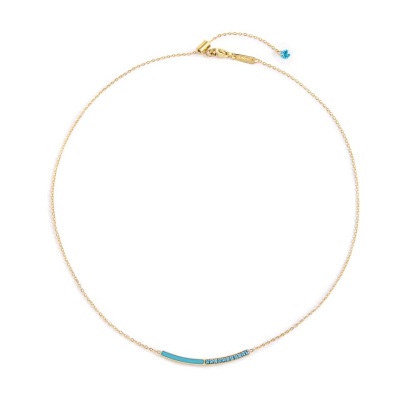 Collana Marlù donna Zirconi e smalto gold