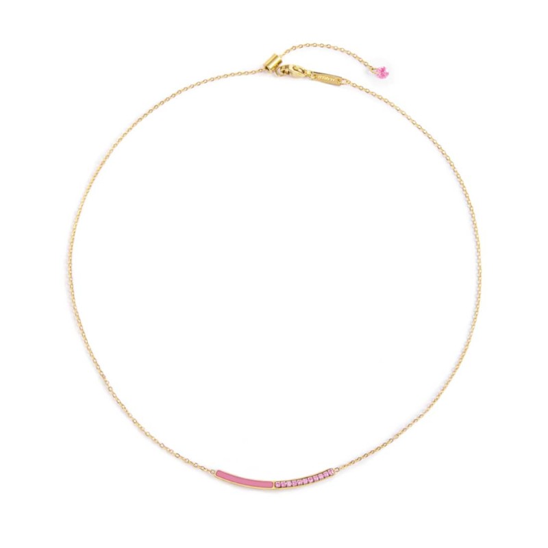 Collana Marlù donna Zirconi e smalto gold