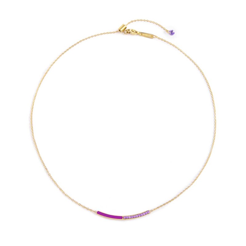Collana Marlù donna Zirconi e smalto gold