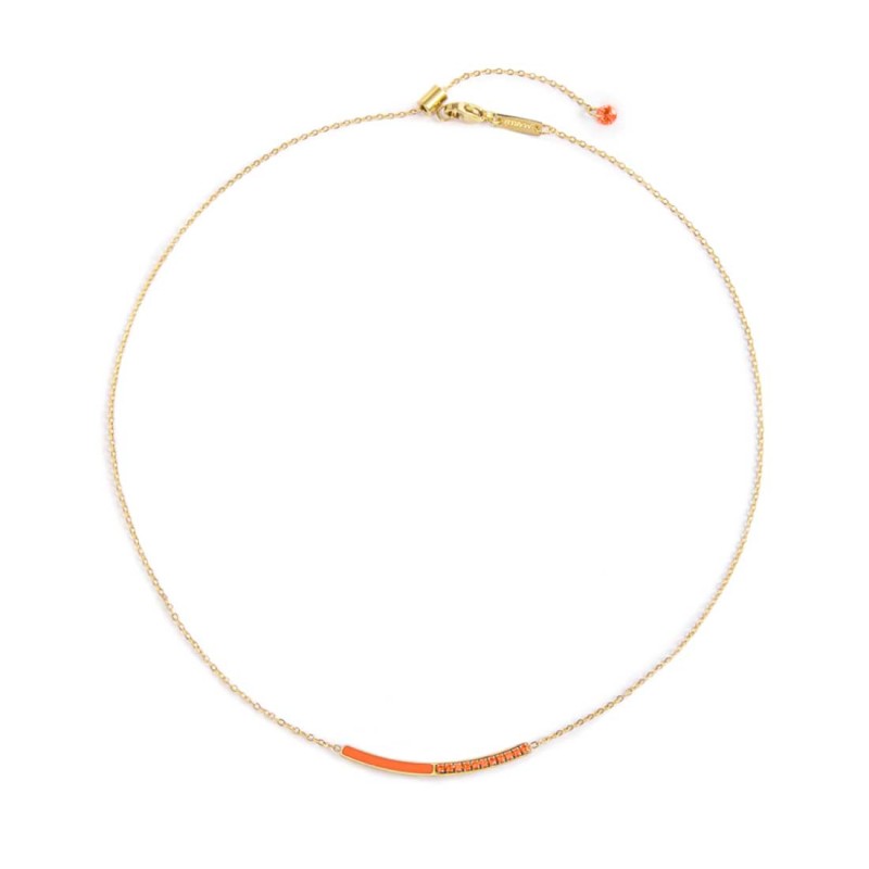 Collana Marlù donna Zirconi e smalto gold