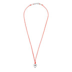 Collana Marlù Cordino rosso con cuore bombato
