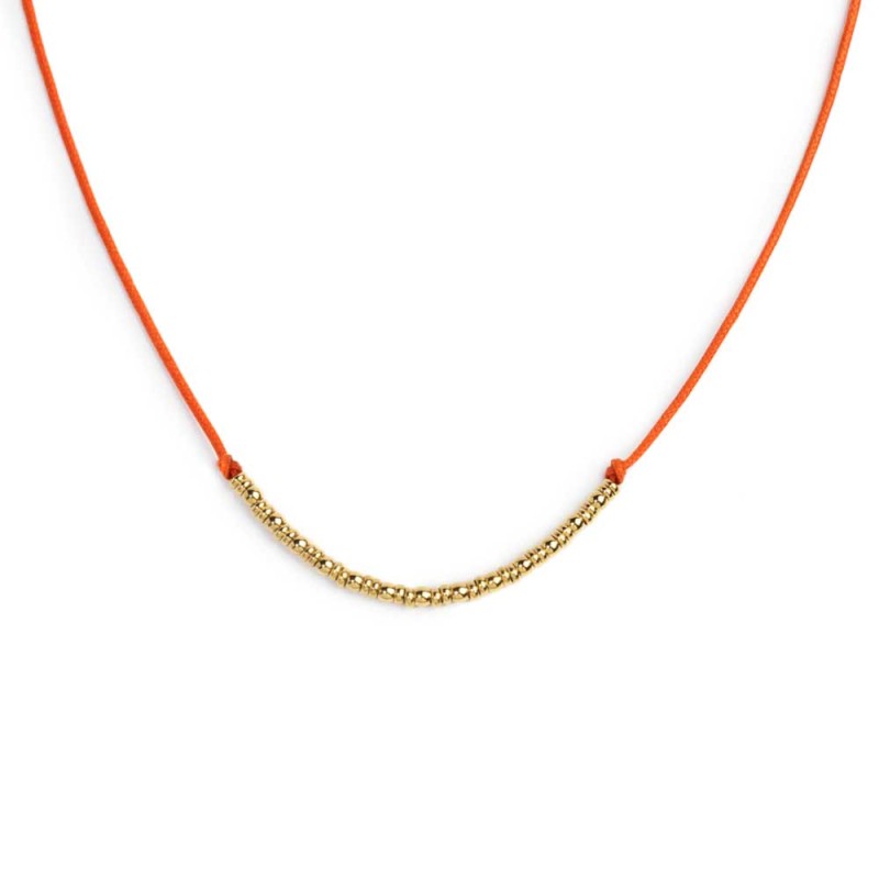 Collana Marlù Cordino con sfere e rondelle gold