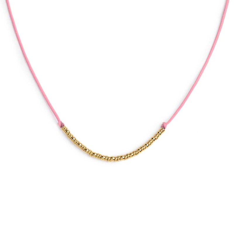 Collana Marlù Cordino con sfere e rondelle gold