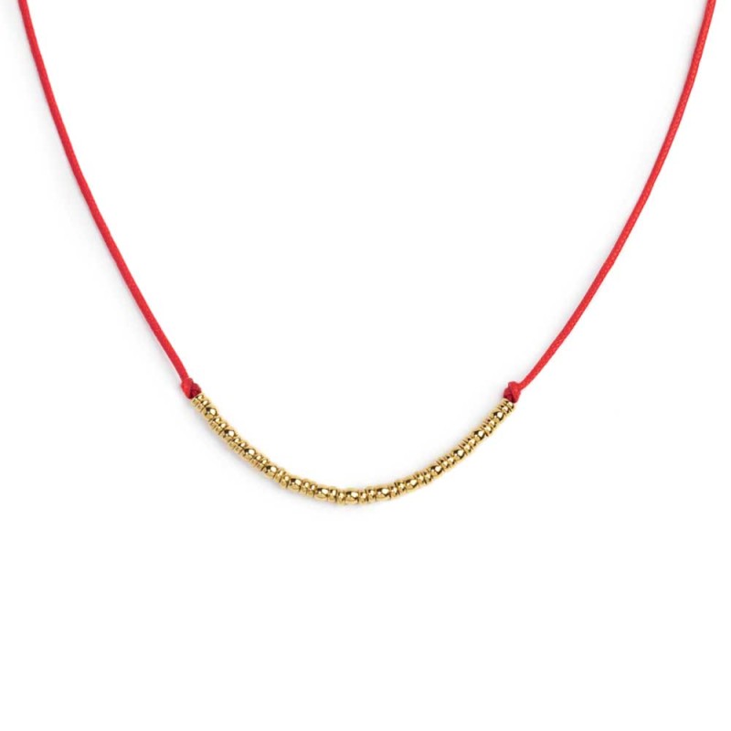 Collana Marlù Cordino con sfere e rondelle gold