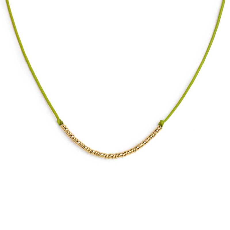 Collana Marlù Cordino con sfere e rondelle gold