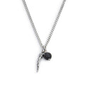 Collana Marlù corno e pietra lavica