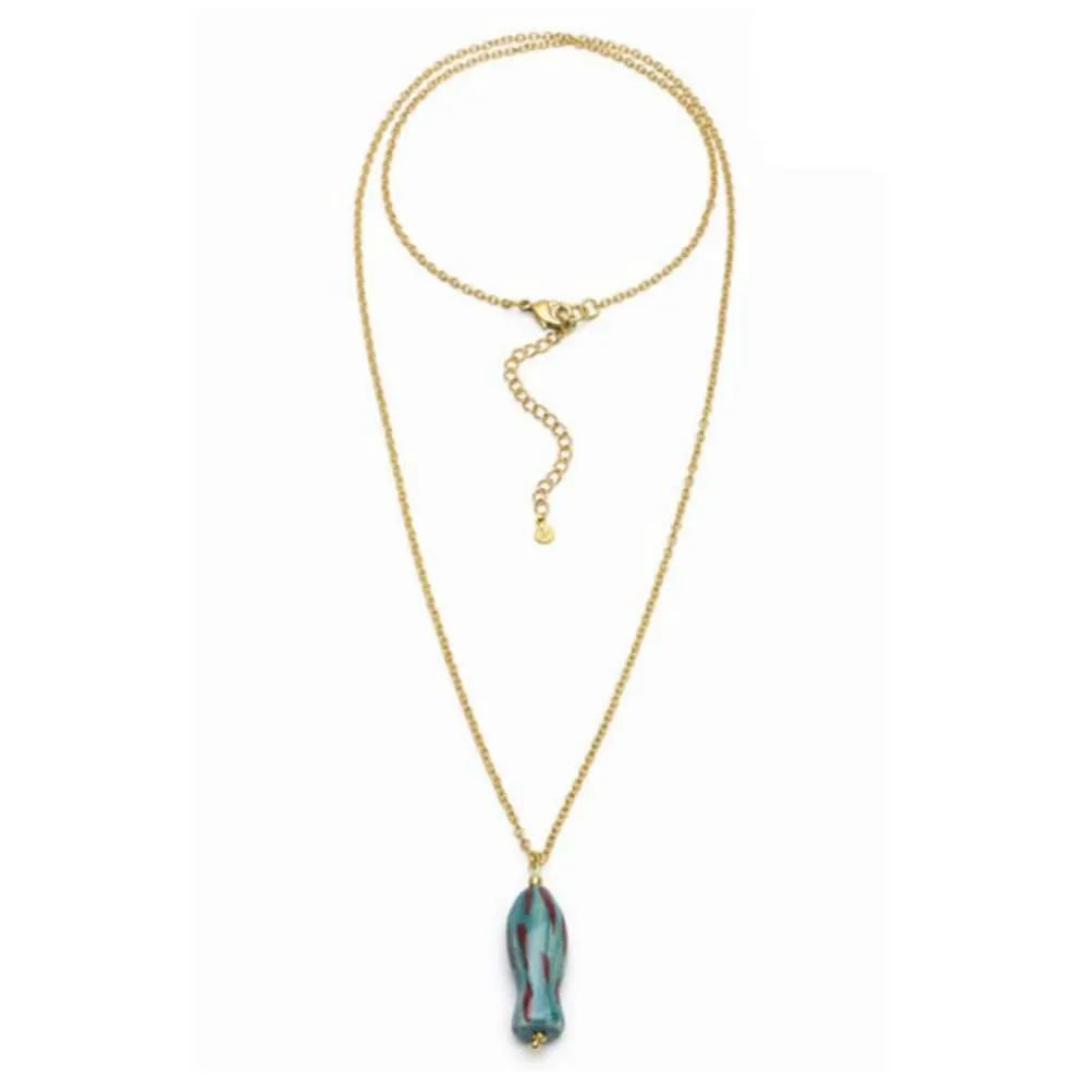Collana Vestopazzo donna Pesce turchese