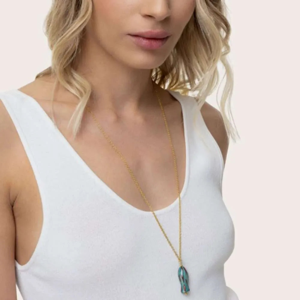 Collana Vestopazzo donna Pesce turchese