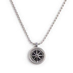 Collana Marlù uomo con rosa dei venti pendente