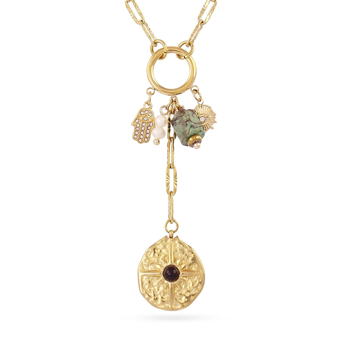 Collana Anartxy donna Amuleto e mani di Fatima