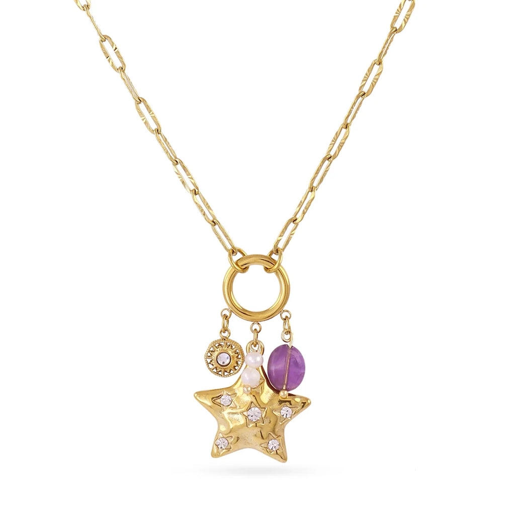Collana Anartxy donna Stella e ametista