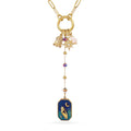 Collana Anartxy donna Amuleto blu e scarabeo