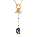 Collana Anartxy donna Amuleto blu e scarabeo