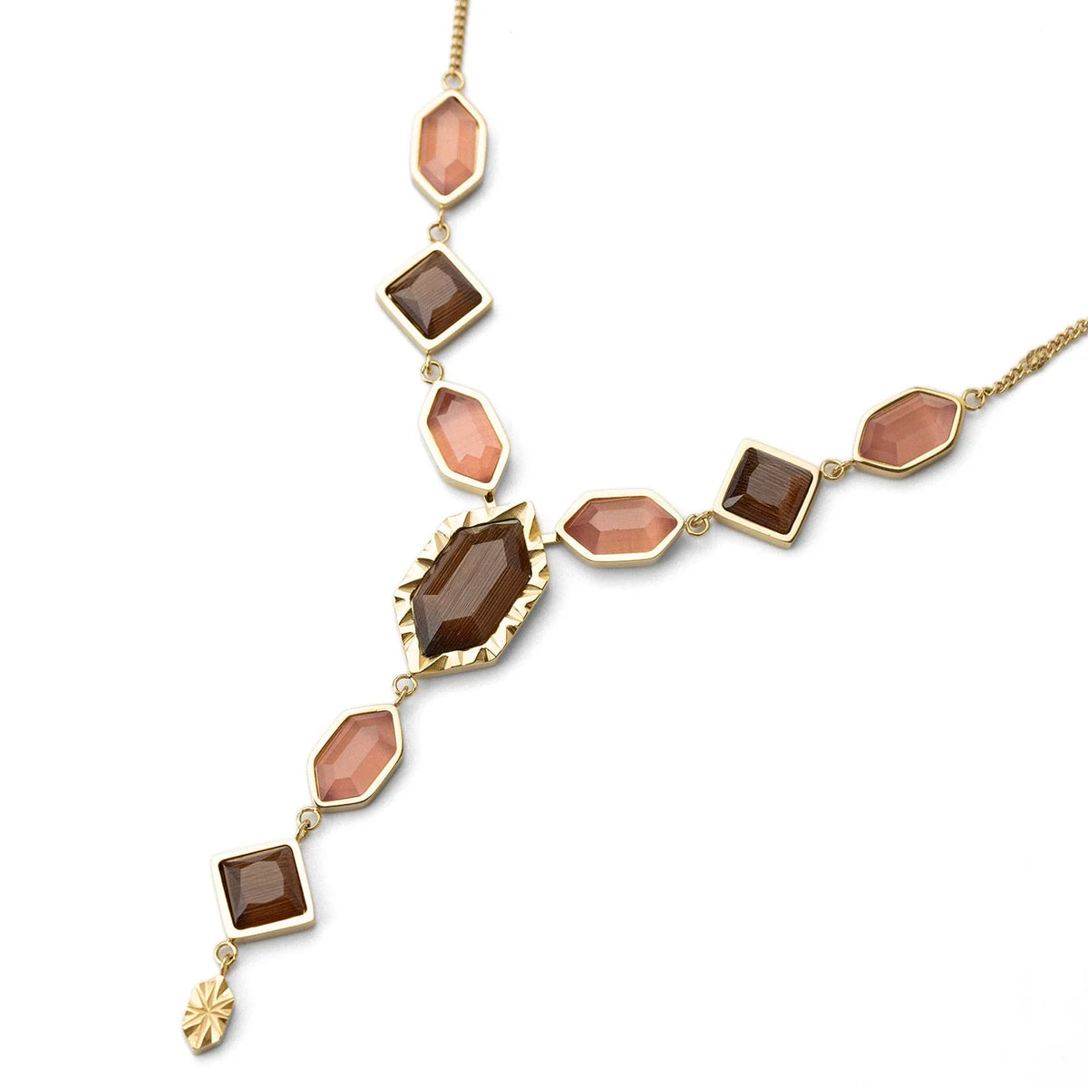 Collana Anartxy donna Modello cravatta brown