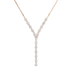 Collana Bronzallure a Cravatta Catena Forzatina e Centrale Tennis in Cubic Zirconia
