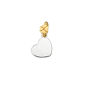Ciondolo Edoardo Mariani Cuore portafortuna argento e contromaglia oro