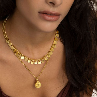 Collana Vestopazzo donna Doppio filo con monete