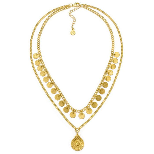 Collana Vestopazzo donna Doppio filo con monete