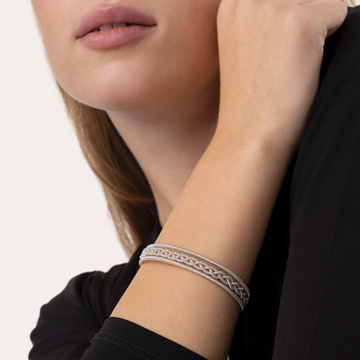 Bracciale rigido Vestopazzo donna Treccia