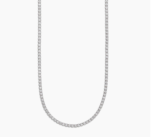 Collana Mabina Uomo MINI TENNIS con zirconi bianchi