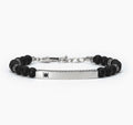 Bracciale Mabina uomo con agata nera STONE CLUB