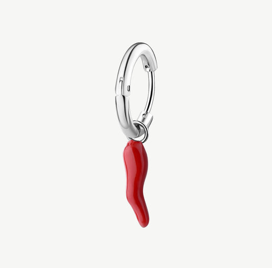 Orecchino Brosway Chakra cornetto rosso