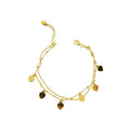 Bracciale donna Marcello Pane Doppio filo con cuori pendenti