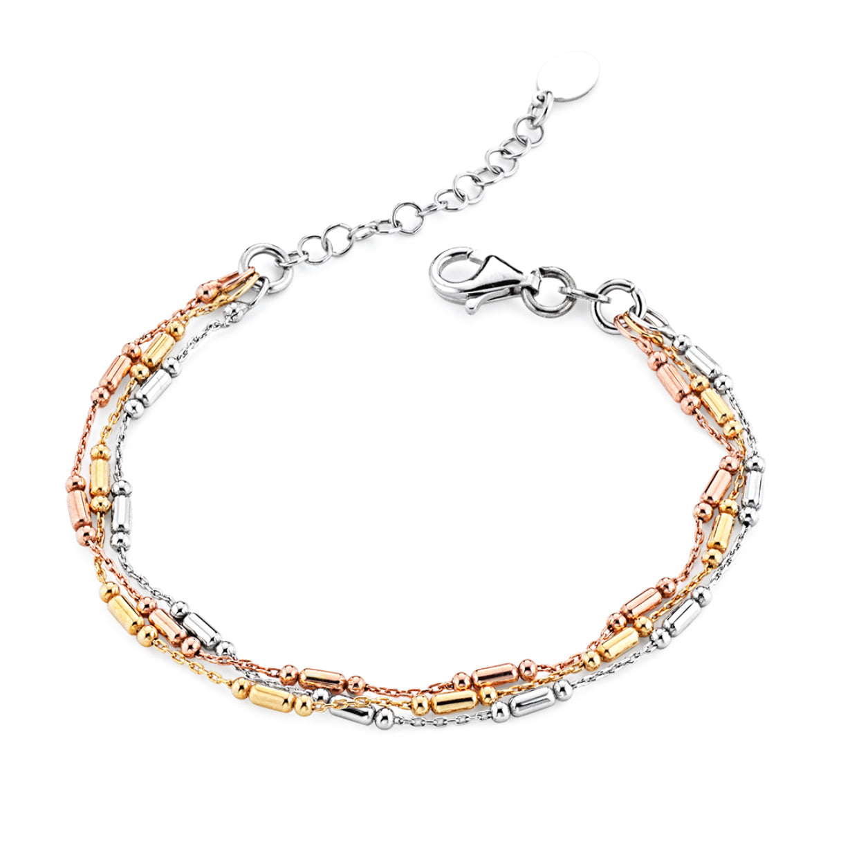 Bracciale donna Marcello Pane 3 Ori Petite Boules