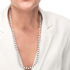 Collana uomo MARLÙ cordino marrone con perle