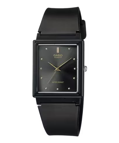 Orologio Casio donna Analogico rettangolare in resina nero e quadrante nero