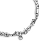 Bracciale Marlù unisex catena fishbone con sfere malachite e occhio di tigre