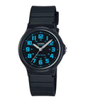 Orologio Casio uomo Analogico Tondo nero con dettagli azzurri