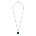 Collana Marlù unisex catena grumetta con pendente quadrato