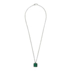 Collana Marlù unisex catena grumetta con pendente quadrato