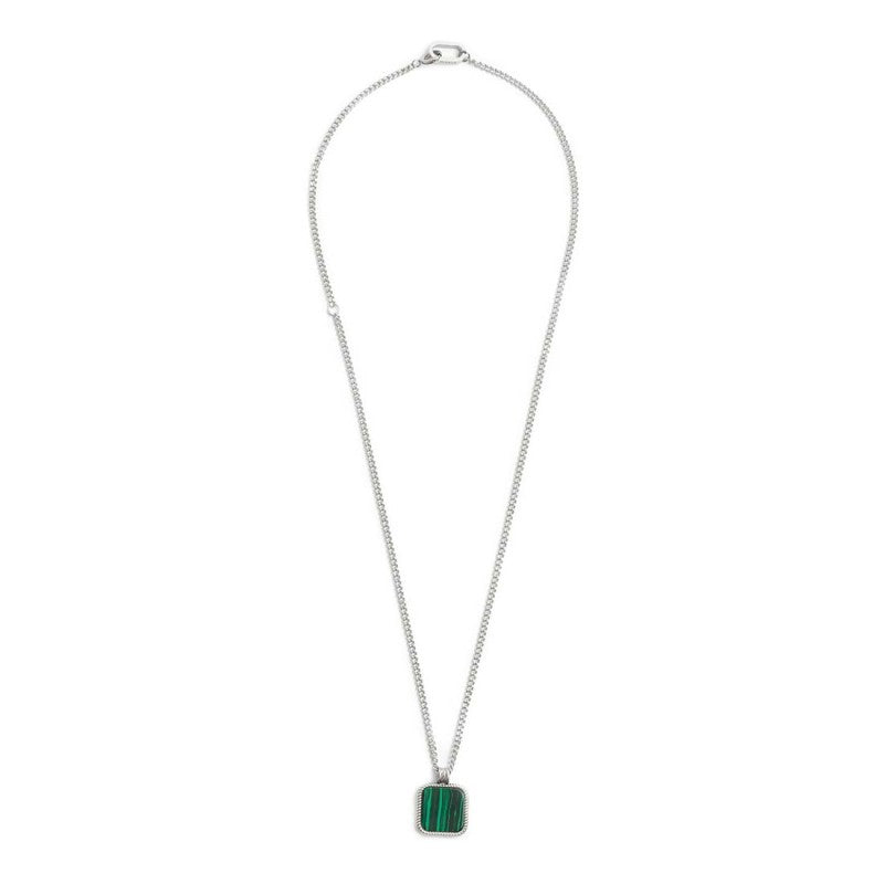 Collana Marlù unisex catena grumetta con pendente quadrato