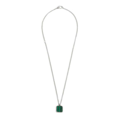 Collana Marlù unisex catena grumetta con pendente quadrato