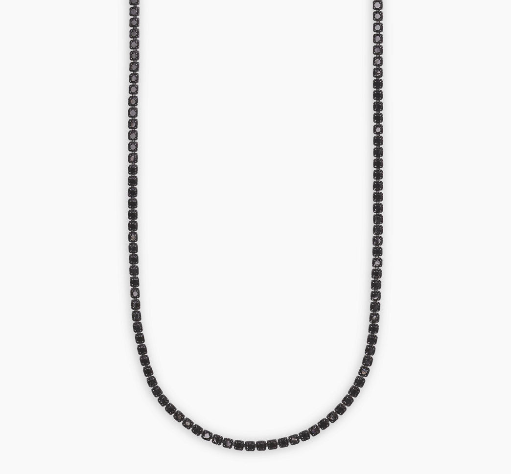 Collana Mabina Uomo MINI TENNIS con zirconi neri