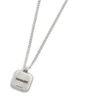 Collana Marlù unisex catena grumetta con pendente quadrato