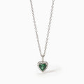 Collana donna Mabina con smeraldo sintetico taglio cuore