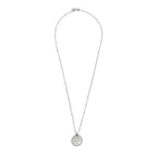 Collana unisex Marlù catena grumetta con pendente tondo bianco