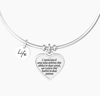 Bracciale donna Kidult L'AMICIZIA È UNA SOLA ANIMA … ARISTOTELE
