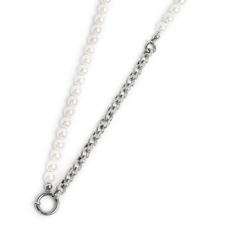 Collana Marlù unisex perle con catena a sfere