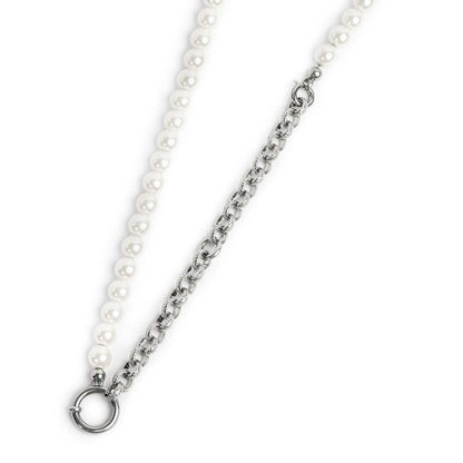 Collana Marlù unisex perle con catena a sfere