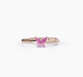 Anello donna Mabina farfalla con zirconi rosa taglio marquise.