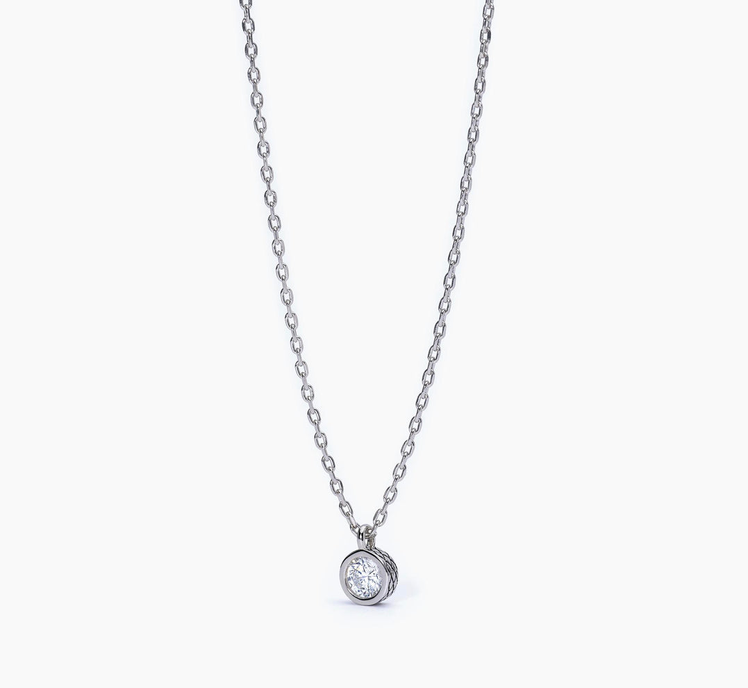 Collana Mabina Uomo con punto luce tondo BRIGHT