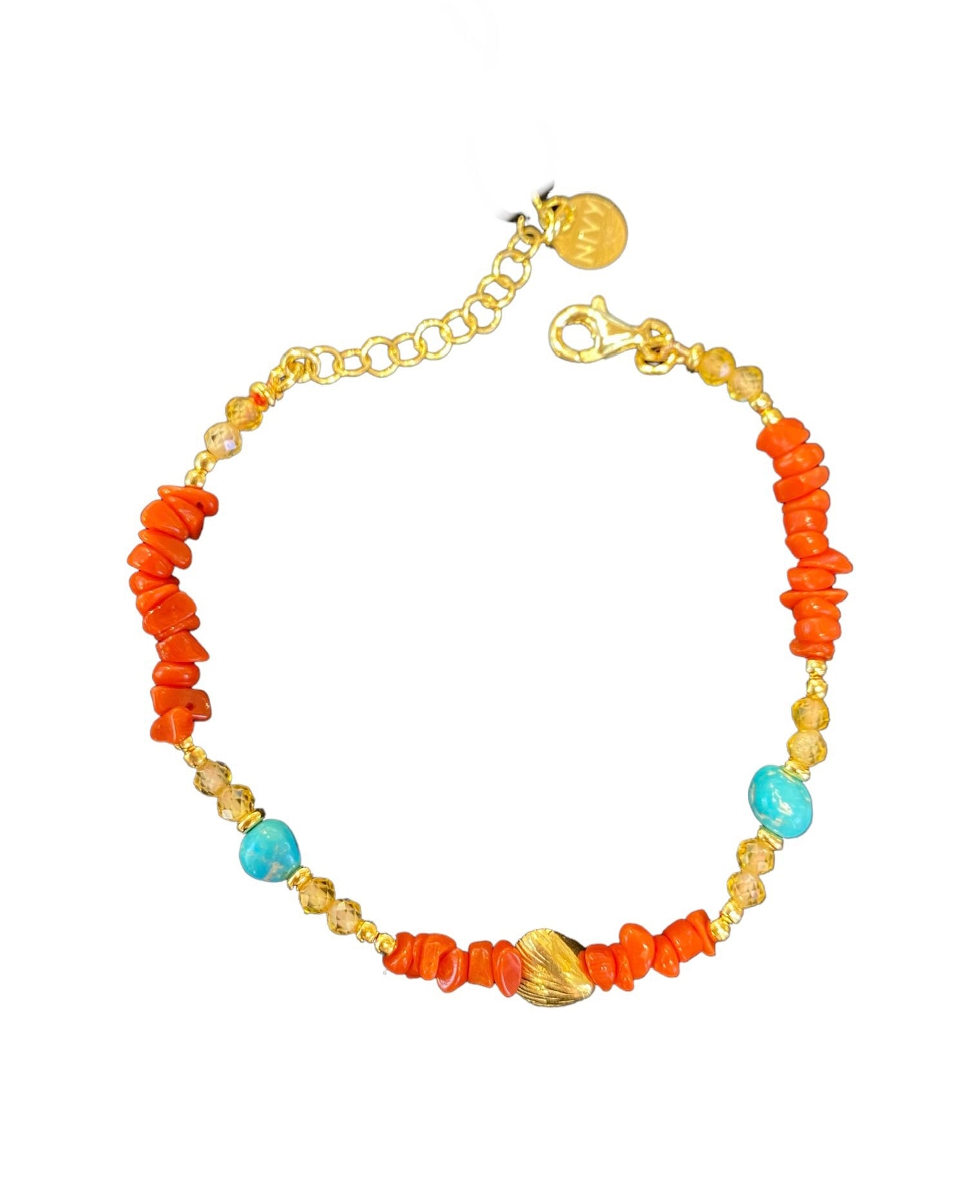 Bracciale donna Nivy coralli e conchiglia
