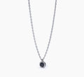 Collana Mabina Uomo con punto luce tondo BRIGHT pietra nera