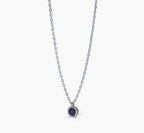 Collana Mabina Uomo con punto luce tondo BRIGHT pietra nera